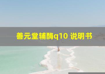 善元堂辅酶q10 说明书